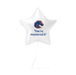 White star-shaped foil balloon featuring a blue horse logo and the text "You've mastered it" printed in blue.