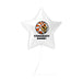 White star-shaped foil balloon featuring a Native American head logo in orange and brown with "CONGRATS NAME!" text printed below.