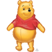 Golden yellow bear character with a red shirt, smiling face, and rounded body shape depicted as a large foil balloon.