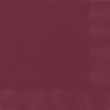 100ct Beverage Napkins Burgundy - Party Supplies