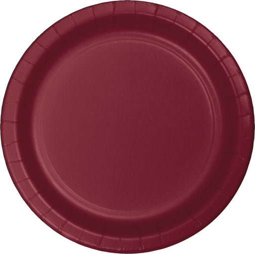 Burgundy Paper Plates 9" | 24ct