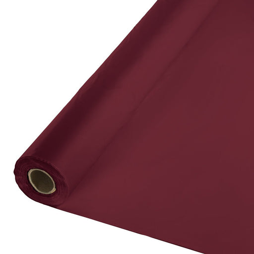Burgundy Plastic Tablecover Roll 100'x40" | 1ct