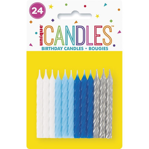 B/W/S Spiral Birthday Candle | 24ct