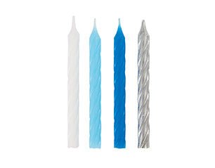 B/W/S Spiral Birthday Candle | 24ct