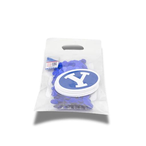 BYU Stretch Y Logo Deco-Fetti 2" | 24 ct