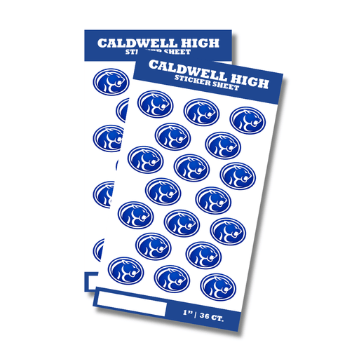 Caldwell High School Stickers 1" | 36ct