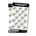 Sheet of 36 circular sticker seals featuring a gold and black eagle logo on white background, labeled Capital High CA Sticker Seals, each seal measuring 1 inch in diameter.