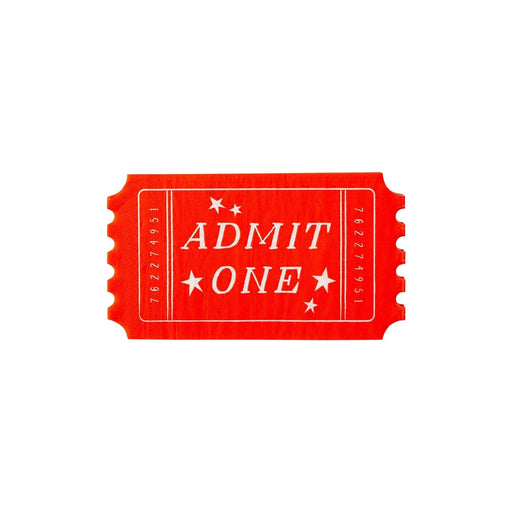 Carnival Ticket Shaped Napkin 7.75" x 4.25" | 24 ct