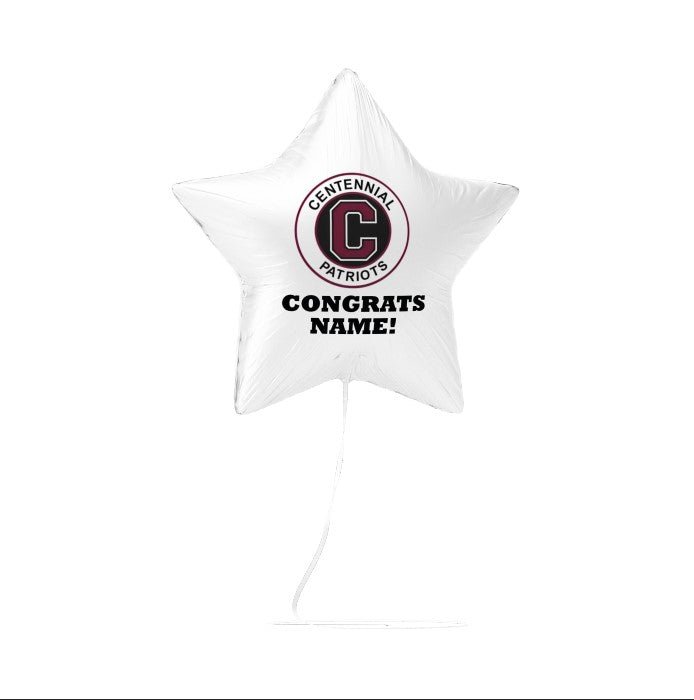 Centennial High School Custom Congrats Balloon 17" | 1ct (4ct Min) - Zurchers