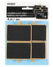 Four wooden-framed chalkboard clips with natural wood borders and black writeable surfaces, displayed on light blue backing with "Veggie Dip" written on one board.