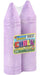 Two purple jumbo sidewalk chalk sticks with pointed tips, packaged together with a colorful yellow and red label.