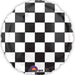Round mylar balloon with a black and white checkerboard pattern and Anagram XL branding at the bottom.