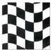 Black and white checkered flag pattern beverage napkins with a wavy three-dimensional appearance, pack of 18.