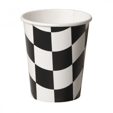 Checkered Flag Paper Cups 9oz | 8ct