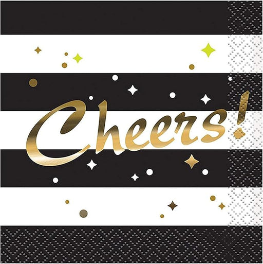 Chic Party Foil Beverage Napkins | 16ct