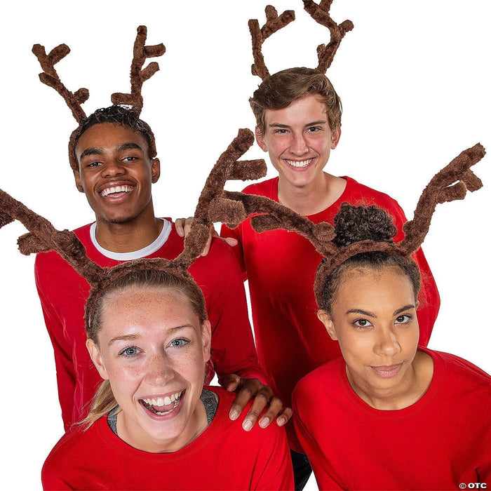 Christmas Plush Reindeer Antlers Headbands | 1 ct - Zurchers