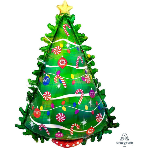 Christmas Tree Supershape Mylar Balloon 26"x31" | 1ct