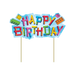 Block Bash Happy Birthday Cake Topper | 1 ct - Zurchers