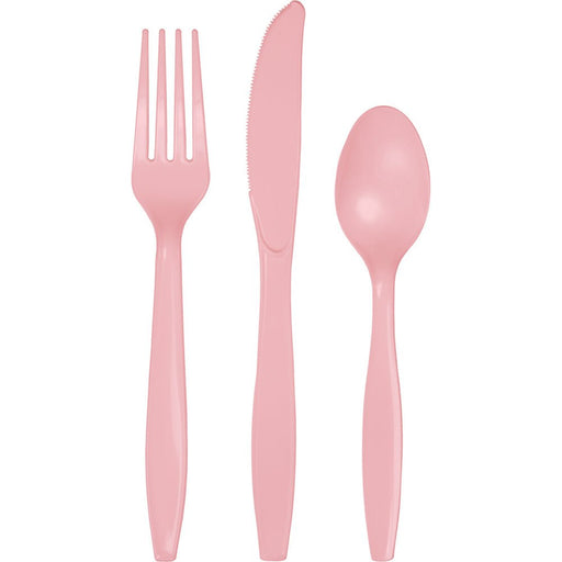 Classic Pink Cutlery Assortment | 24ct