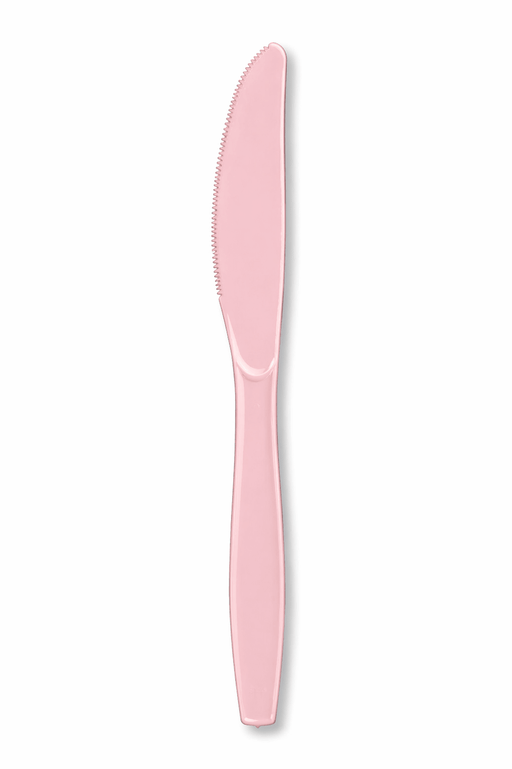 Classic Pink Plastic Knives | 24ct