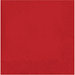 Bright red paper napkin with visible quilted texture pattern in the lower portion of the square napkin.
