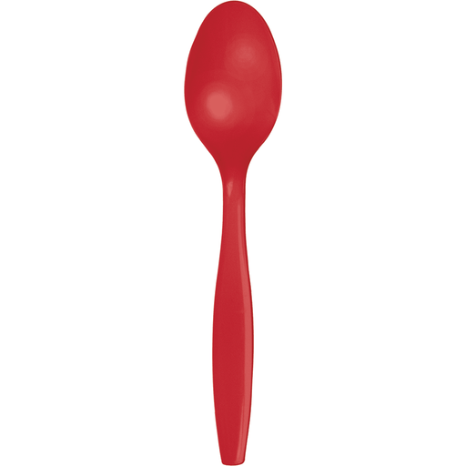 Classic Red Premium Plastic Spoons | 24ct
