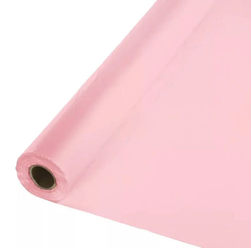 Classic Pink Plastic Tablecover Roll 100'x40" | 1ct