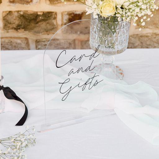 Clear Card and Gifts Acrylic Sign | 1ct