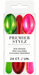 Premier Stylz package containing 24 mini spoons in bright green, red, and hot pink colors arranged in three rows within clear plastic casing.