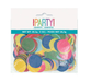Bag of multicolored tissue paper confetti circles in pink, yellow, blue, and green, weighing 28.3g, with colorful Party branding on the package.