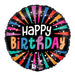 Colorful Birthday Sparkles Mylar Balloon, 18" | 1 ct - Zurchers