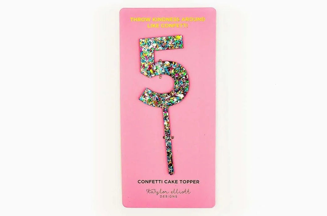Colorful Confetti Cake Topper 5 | 1ct - Zurchers