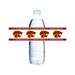 Clear plastic water bottle with maroon and gold Columbia Wildcats logo bands and text wrapped around the middle section.