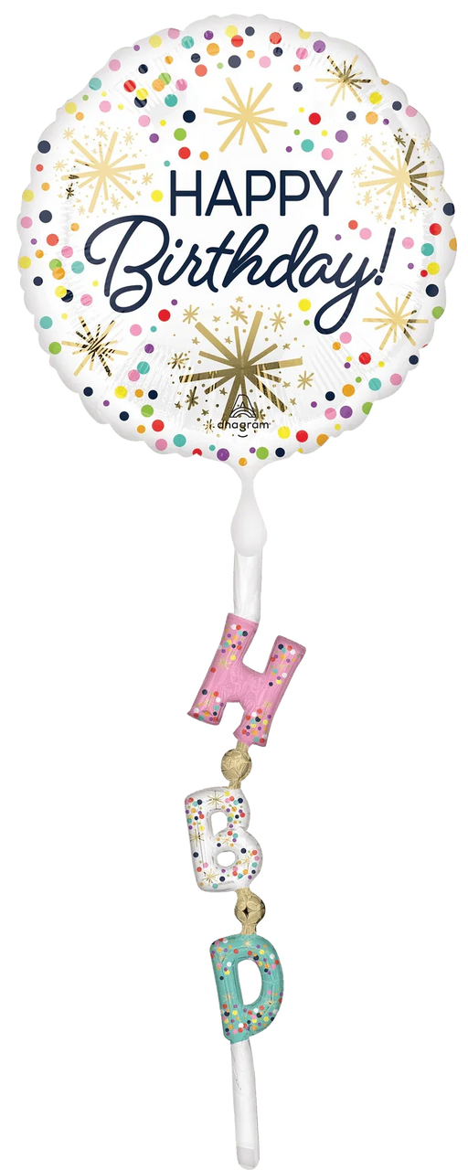 Confetti Sprinkle Birthday Airwalker Balloon | 1 ct