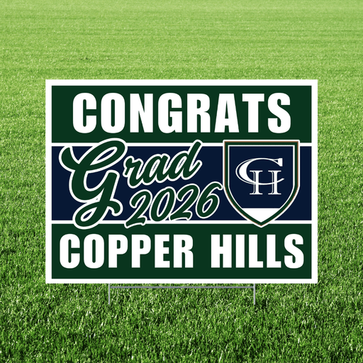 Copper Hills High School Grad Yard Sign 24" x 18" | 1 ct