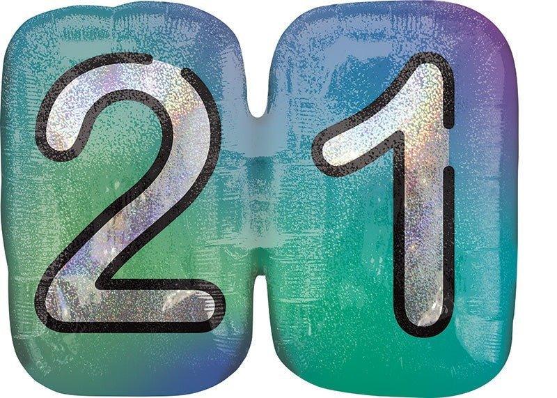 21 Birthday Supershape Mylar Balloon 27" | 1 ct - Zurchers
