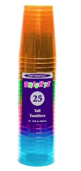Brights Neon Plastic Tumblers 10oz | 25ct