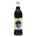 A 25oz bottle of dark purple grape-flavored syrup with a yellow label featuring an image of grapes in a container and white text indicating natural and artificial flavors.