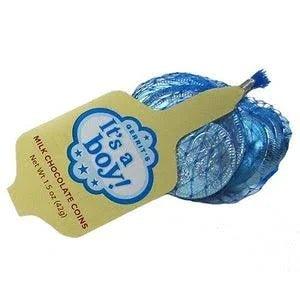It's A Boy Milk Chocolate Coins - 1.5-oz. Mesh Bag | 1ct