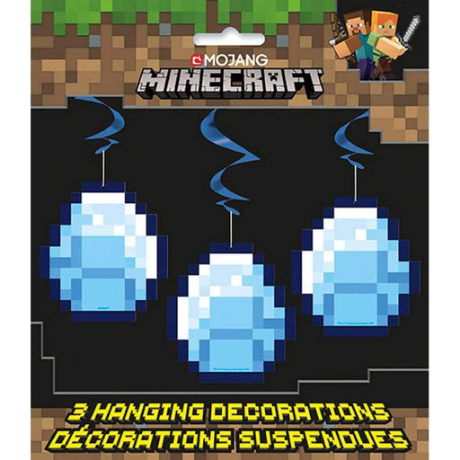 Minecraft Hanging Swirl Decorations 26" | 3ct