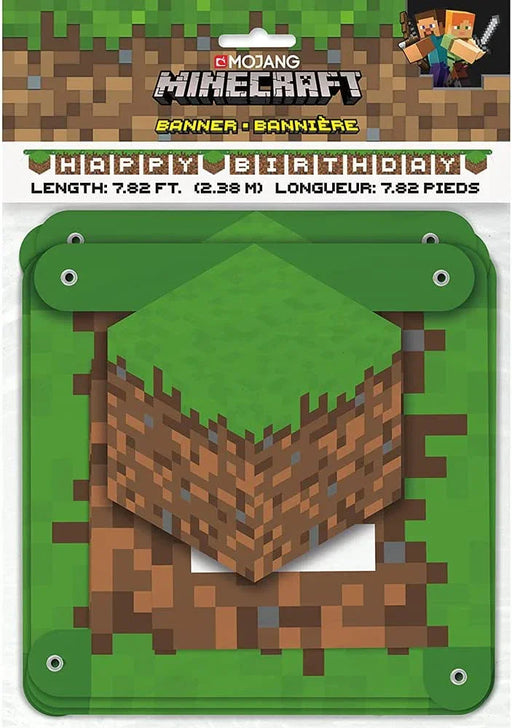 Minecraft Happy Birthday Banner | 1ct