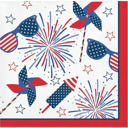 Fun Fireworks Beverage Napkins 16pk | 1ct