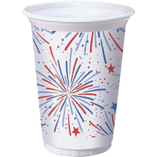 Fun Fireworks 16oz Plastic Cups 8pk | 1ct