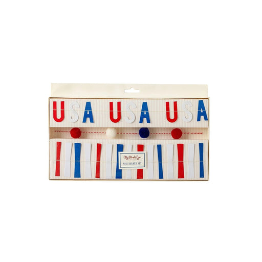 Patriotic Stars & Stripes Ticker Mini Banner  | 1ct