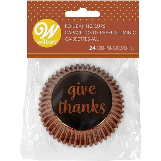Foil Give Thanks Baking Cups | 24 ct