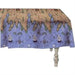 Rectangular tablecover featuring a treasure map design with tan cork texture top border and blue water pattern bottom with sailing ships and compass rose motifs.