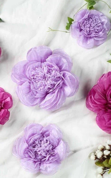 Scallop Shaped Tissue Flower 20" | 1ct