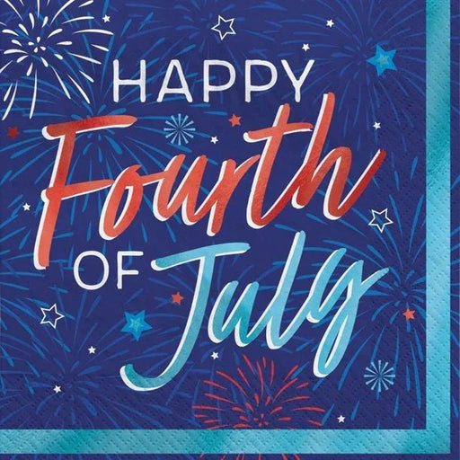 Patriotic Fourth of July Beverage Napkins 16pk | 1ct