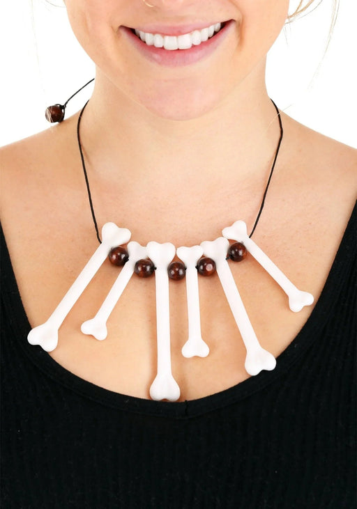 Stone Age Bone Necklace Costume Accessory | 1 ct
