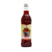 A 25-ounce bottle of red strawberry-flavored syrup with a yellow label featuring fresh strawberries and Gold Medal branding.